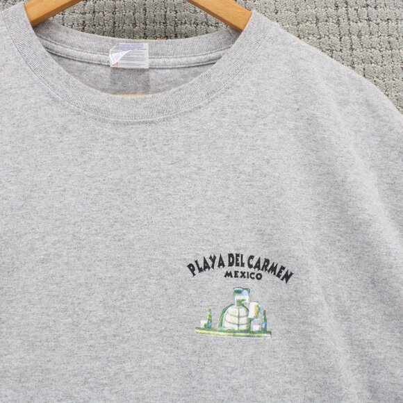 Vintage Yazbek Shirt Mens 2XL Gray Short Sleeve Playa Del Carmen Mexico Turtles - Picture 3 of 8